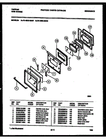 06 - Lower Oven Door Parts parts for Frigidaire Range 76-4960-00-08 from AppliancePartsPros.com