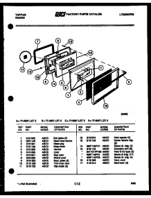 03 - Lower Oven Door Parts parts for Frigidaire Range 77-8957-23-04 from AppliancePartsPros.com