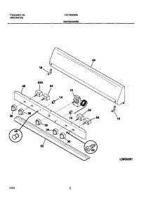 03 - Backguard parts for Tappan Range TEF303BWA from AppliancePartsPros.com