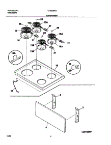 07 - Top / Drawer parts for Tappan Range TEF303BWA from AppliancePartsPros.com