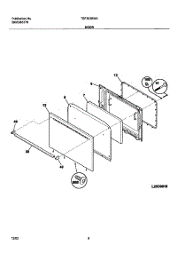09 - Door parts for Tappan Range TEF303BWA from AppliancePartsPros.com