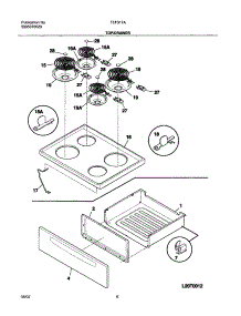 07 - Top / Drawer parts for Tappan Range TEF317AWB from AppliancePartsPros.com