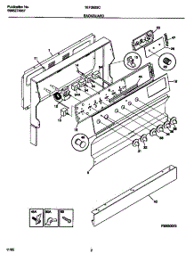 02 - Backguard parts for Frigidaire Range TEF350SCDB from AppliancePartsPros.com