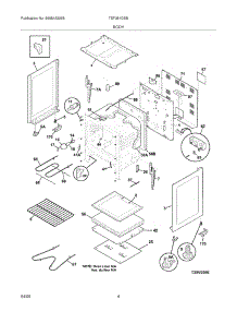 05 - Body parts for Tappan Range TEF351DSB from AppliancePartsPros.com