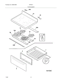 07 - Top / Drawer parts for Tappan Range TEF351DUA from AppliancePartsPros.com