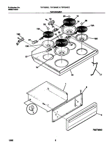 04 - Top / Drawer parts for Frigidaire Range TEF322SCDB from AppliancePartsPros.com