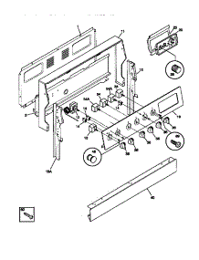 02 - Backguard parts for Frigidaire Range TEF352SCDA from AppliancePartsPros.com