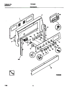 02 - Backguard parts for Frigidaire Range TEF354BCDD from AppliancePartsPros.com