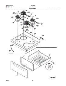 07 - Top / Drawer parts for Tappan Range TEF353AUA from AppliancePartsPros.com