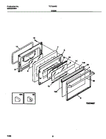 05 - Door parts for Frigidaire Range TEF354BCDD from AppliancePartsPros.com