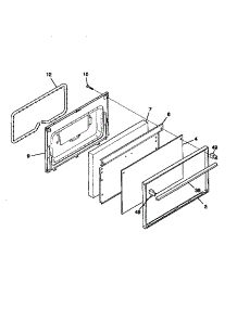 05 - Door parts for Frigidaire Range TEF352SCWA from AppliancePartsPros.com