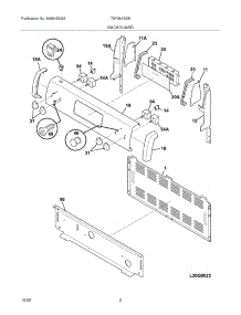 03 - Backguard parts for Tappan Range TEF361ESB from AppliancePartsPros.com