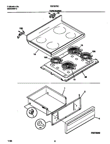 04 - Top / Drawer parts for Frigidaire Range TEF357BCDD from AppliancePartsPros.com
