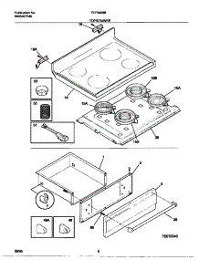 04 - Top / Drawer parts for Frigidaire Range TEF362BBBE from AppliancePartsPros.com