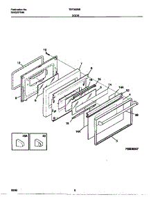 05 - Door parts for Frigidaire Range TEF362BBBE from AppliancePartsPros.com