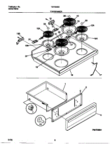 04 - Top / Drawer parts for Frigidaire Range TEF354BCWB from AppliancePartsPros.com