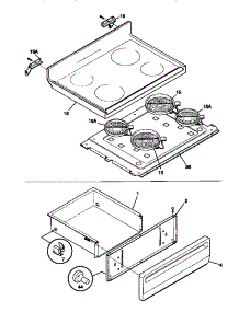 04 - Top / Drawer parts for Frigidaire Range TEF357BCWA from AppliancePartsPros.com