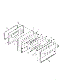 Door parts for Tappan Range TEF365CHTA from AppliancePartsPros.com