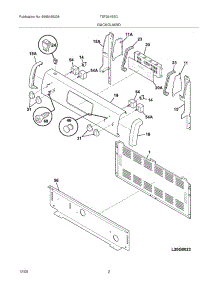 03 - Backguard parts for Tappan Range TEF361ESC from AppliancePartsPros.com