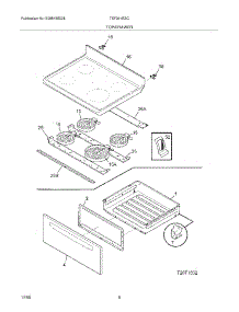 07 - Top / Drawer parts for Tappan Range TEF361ESC from AppliancePartsPros.com
