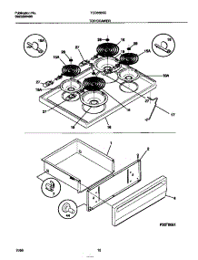 06 - Top / Drawer parts for Frigidaire Range TEO353SCWD from AppliancePartsPros.com