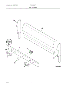 03 - Backguard parts for Tappan Range TGF316GSF from AppliancePartsPros.com
