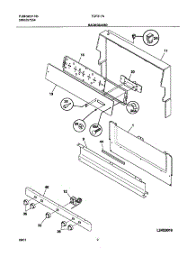 03 - Backguard parts for Tappan Range TGF317AUA from AppliancePartsPros.com
