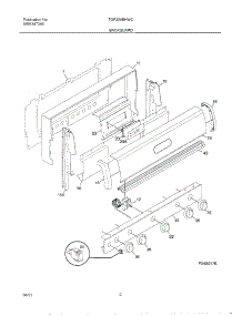 05 - Backguard parts for Tappan Range TGF324BHWC from AppliancePartsPros.com