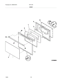 11 - Door parts for Tappan Range TGF317BUB from AppliancePartsPros.com