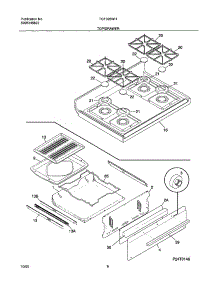 09 - Top / Drawer parts for Tappan Range TGF326WHTD from AppliancePartsPros.com