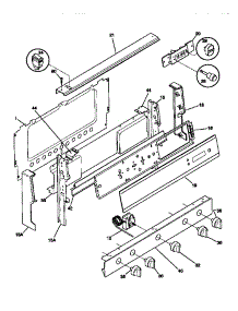 02 - Backguard parts for Frigidaire Range TGF335BCDA from AppliancePartsPros.com