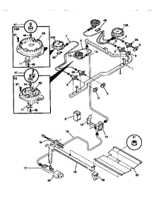 03 - Burner parts for Frigidaire Range TGF335BCDA from AppliancePartsPros.com