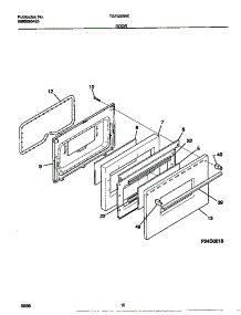 06 - Door parts for Frigidaire Range TGF330WCDC from AppliancePartsPros.com