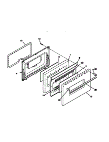 06 - Door parts for Frigidaire Range TGF330WCWA from AppliancePartsPros.com