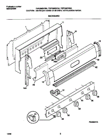 02 - Backguard parts for Frigidaire Range TGF336BHDA from AppliancePartsPros.com