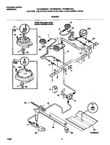 03 - Burner parts for Frigidaire Range TGF336BHDA from AppliancePartsPros.com