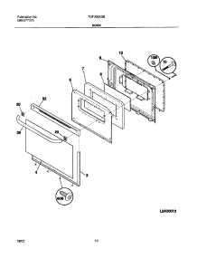 11 - Door parts for Tappan Range TGF336ASB from AppliancePartsPros.com