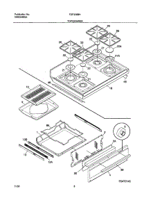 11 - Top / Drawer parts for Tappan Range TGF336CHSE from AppliancePartsPros.com