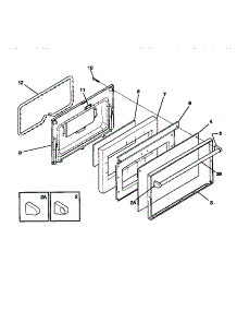 06 - Door parts for Frigidaire Range TGF335BCDA from AppliancePartsPros.com