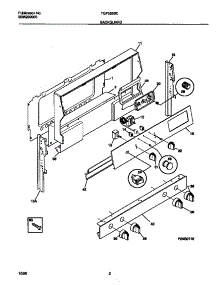 02 - Backguard parts for Frigidaire Range TGF353BCWD from AppliancePartsPros.com