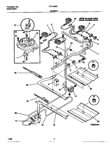 03 - Burner parts for Frigidaire Range TGF355BCWB from AppliancePartsPros.com