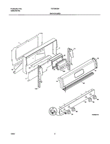 03 - Backguard parts for Tappan Range TGF355BHDF from AppliancePartsPros.com