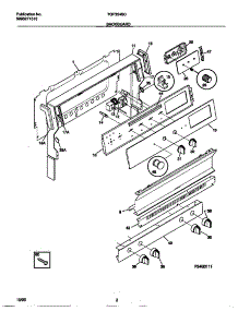 02 - Backguard parts for Frigidaire Range TGF354SCDA from AppliancePartsPros.com