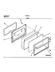 06 - Door parts for Frigidaire Range TGF354SCDA from AppliancePartsPros.com