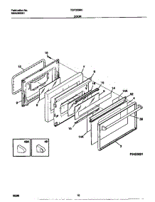 06 - Door parts for Frigidaire Range TGF355BCWC from AppliancePartsPros.com