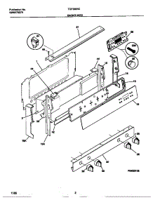 02 - Backguard parts for Frigidaire Range TGF356BCWB from AppliancePartsPros.com
