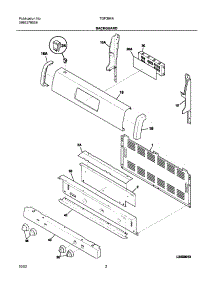 03 - Backguard parts for Tappan Range TGF364AQD from AppliancePartsPros.com
