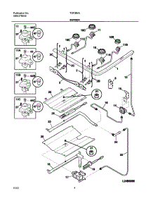 05 - Burner parts for Tappan Range TGF364AQD from AppliancePartsPros.com