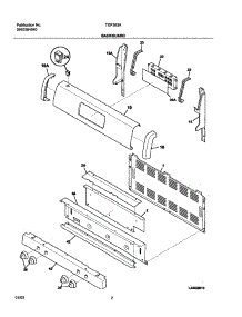 03 - Backguard parts for Tappan Range TGF363AWD from AppliancePartsPros.com