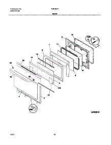 11 - Door parts for Tappan Range TGF364AQD from AppliancePartsPros.com